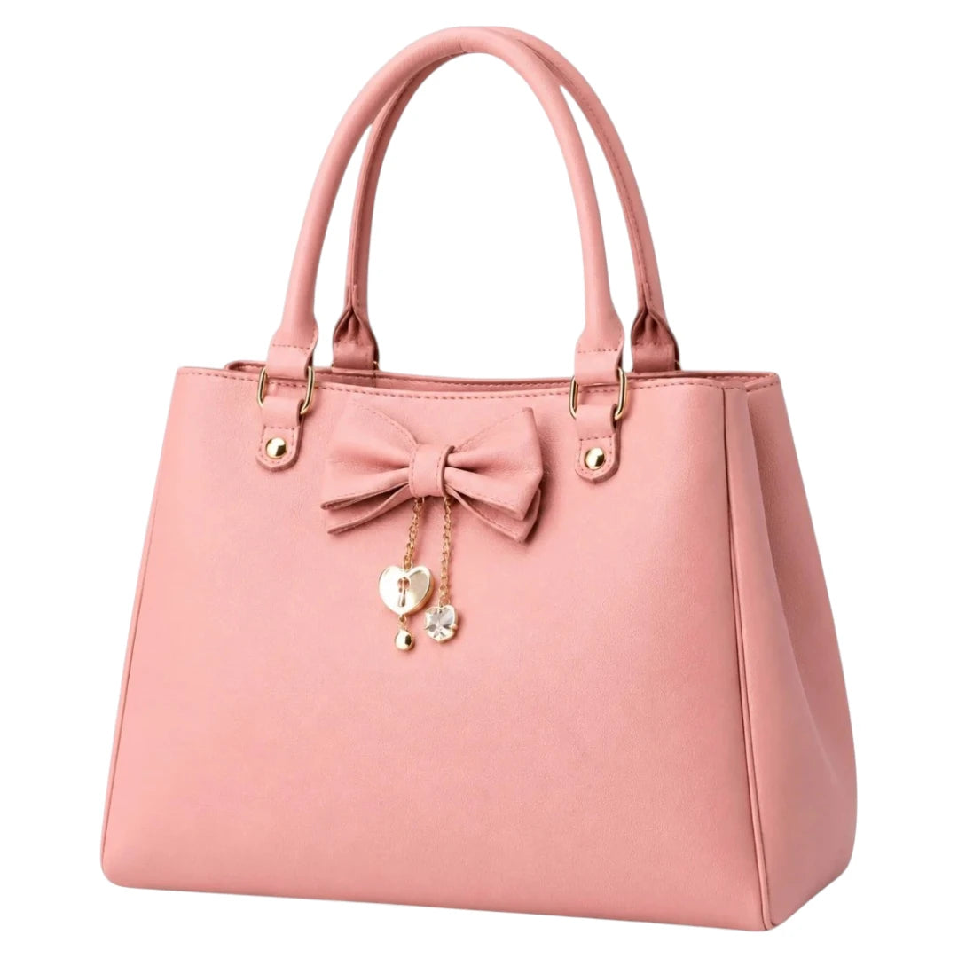 Bagzan Women’s Elegant Blush Pink Leather Handbag