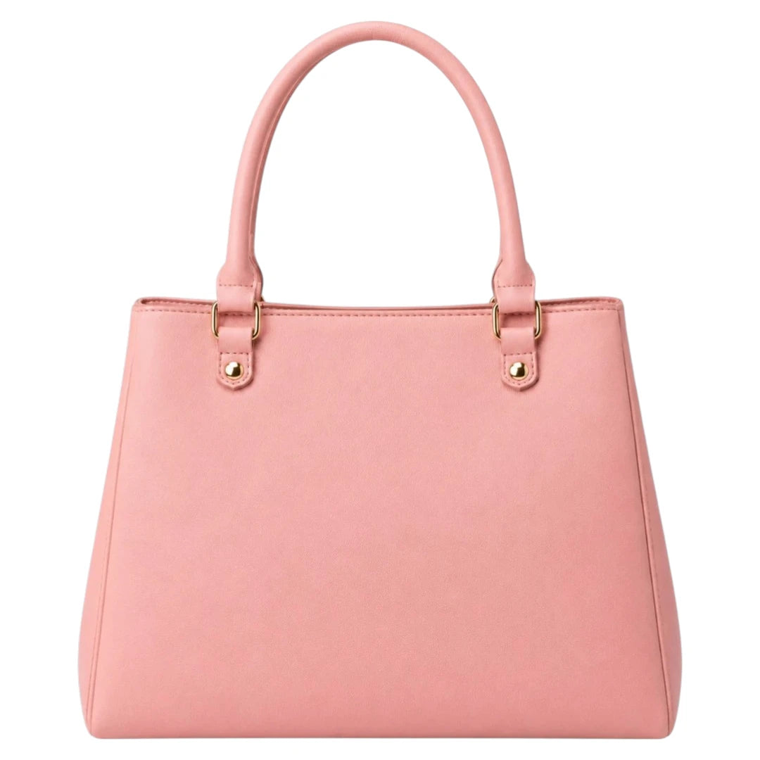 Bagzan Women’s Elegant Blush Pink Leather Handbag