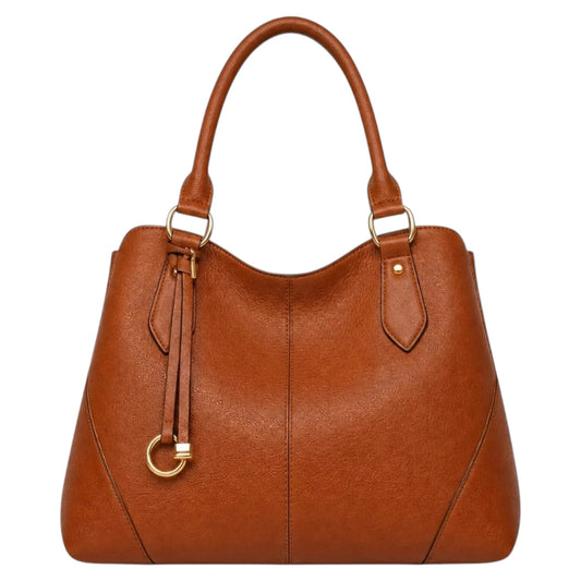 Bagzan Women’s Premium Leather Tote Bag Brown